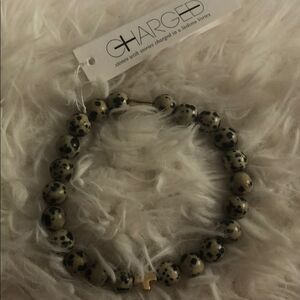 Charged Dalmatian Jasper Bracelet